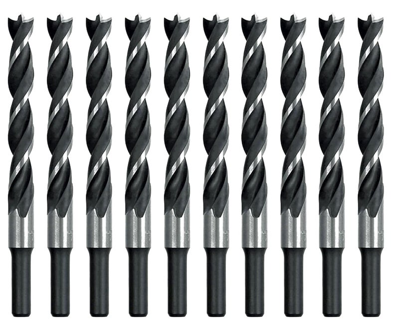MAX-CRAFT Wood Brad Point Drill Bit Set 5/16 in. 10Pcs Spur Point Stubby Woodworking Drill Bits - Image 1